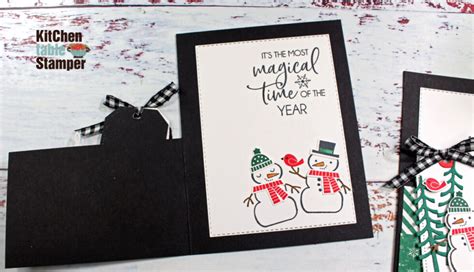 How To Make A Dutch Door Fun Fold Card With Snowman Magic Bundle