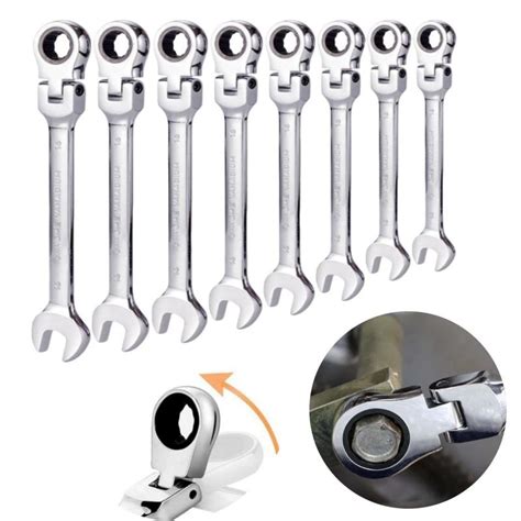 Купить Ключ с трещоткой с гибкой головкой, метрический комбинированный ...