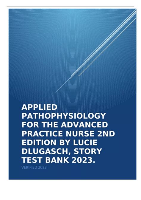 APPLIED PATHOPHYSIOLOGY FOR THE ADVANCED PRACTICE NURSE 2ND EDITION BY