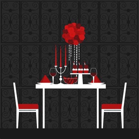 Candlelight Dinner Illustrationen Und Vektorgrafiken Istock