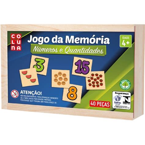 Jogo Da Memoria Em Madeira Numeros E Quantidades Auge App Representa Es