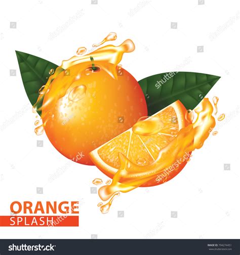 Orange Splash Vector Illustration Stock Vector (Royalty Free) 794274451 | Shutterstock