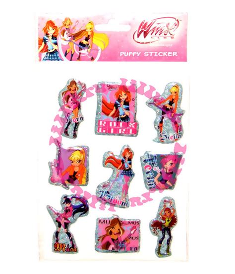 Наклейки 'Winx Club - Rock Girls', объемные, мягкие [10539]