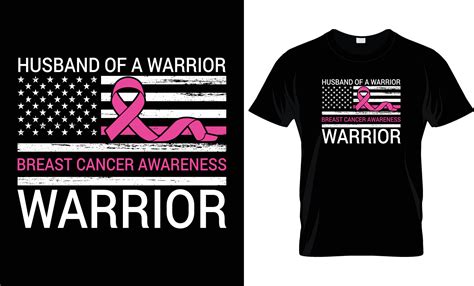 Husband Of A Warrior Breast Cancer T Shirt Design Gifts Template