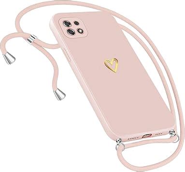 Handykette Hülle für Samsung Galaxy A22 5G Hülle Necklace Herz Motiv