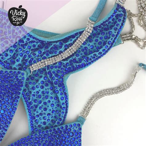 Tiffany Blue Sapphire Bikini Competition NPC Bikini Vicky Ross Fit