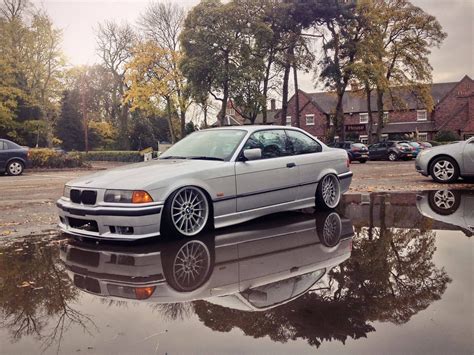 Silver Bmw E36 Coupe Slammed On Oem Bmw Styling 32 Wheels Bmw E36