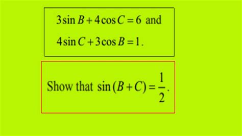 TRIGONOMETRY Compound Angle Formula YouTube