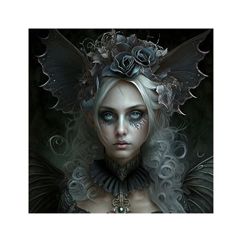 Blonde Haired Gothic Fairy Gothic Fairy Digital Art Print Dark Arts Gift For Blank Wall