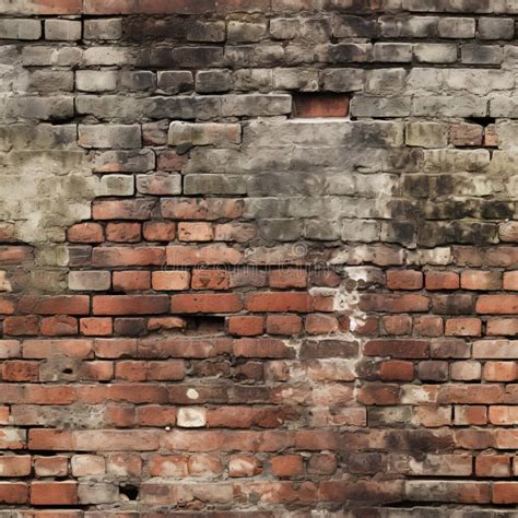 Seamless Repeating Pattern Of Vintage And Weathered Red Brick Wall