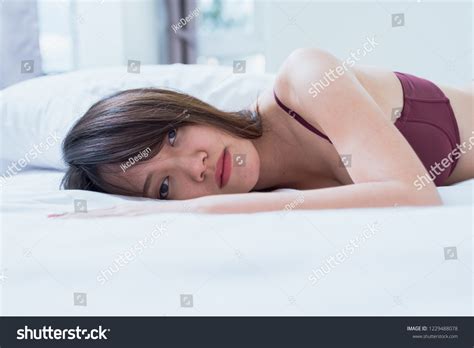 Sexy Asian Woman Lingerie Lying On Stock Photo Shutterstock