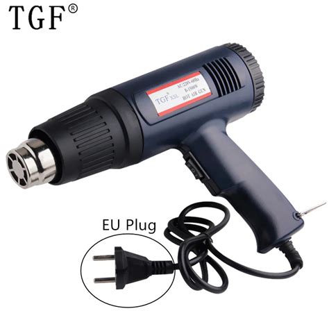 Aliexpress Buy Tgf W Adjustable Heat Gun Hot Air Gun V Dual Temperature Eu Plug