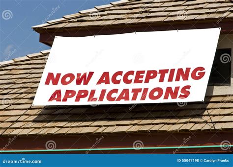Accepting Applications Banner With Copy Space Stock Photo Image Of