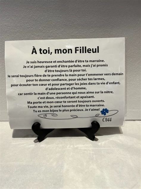 Coussin Mon Filleul Aux P Tits Cados L O Chaque Moment Trouve Son Pr Sent