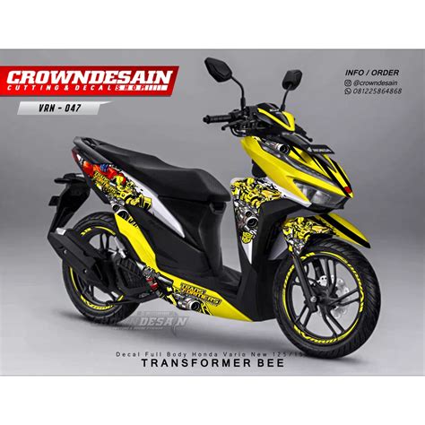 Jual Decal Vario New Sticker Decal Vario 125 150 Motif Transformer