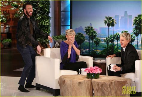 Chris Evans Scares Scarlett Johansson On Ellen Watch Now Photo