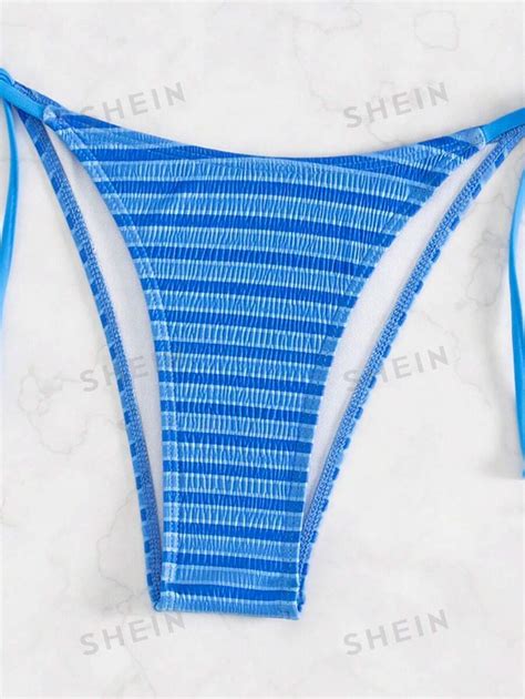 Women S Striped Halter Neck Bikini Set Music Festival Shein Uk