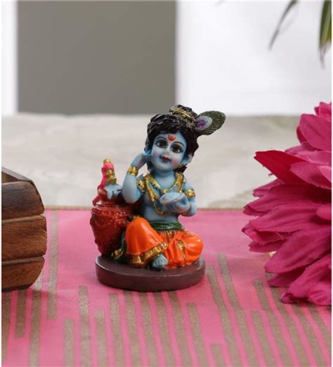 Buy Handpainted Lord Krishna Idol Makhan Chor At Off By Chaque