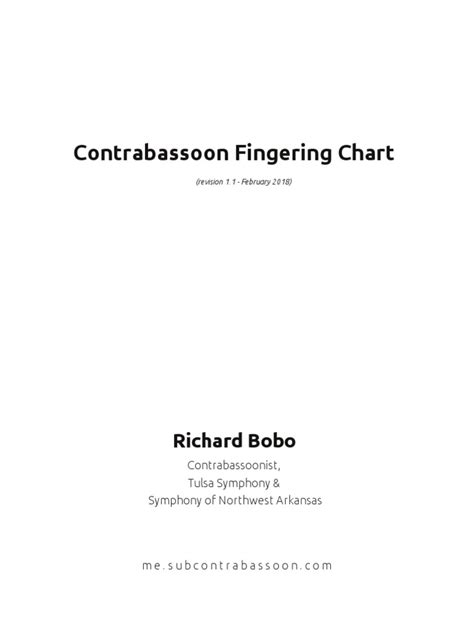 Contrabassoon Fingering Chart | Download Free PDF | Bassoon | Aerophones