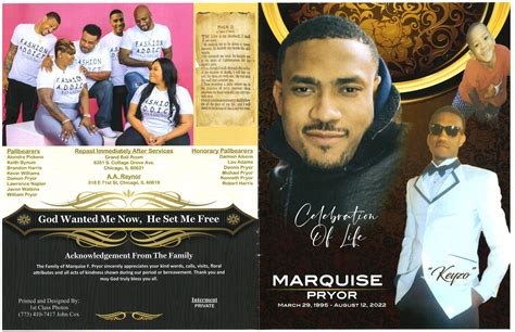 Marquise Pryor Obituary | AA Rayner and Sons Funeral Homes