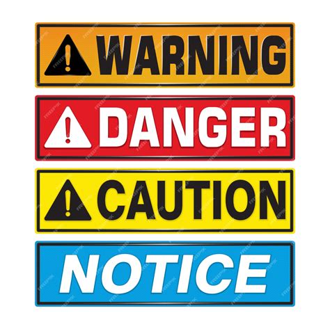 Premium Vector Warning Danger Caution Notice Sign