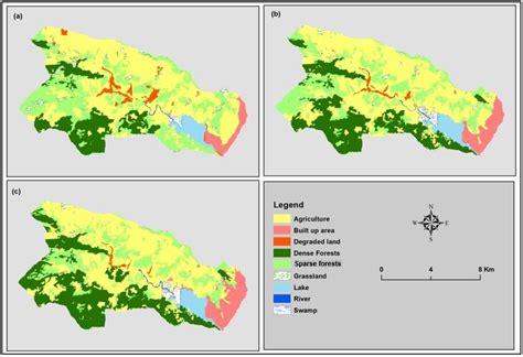 Land Use And Land Cover Maps Of The Phewa Watershed A Land Use And