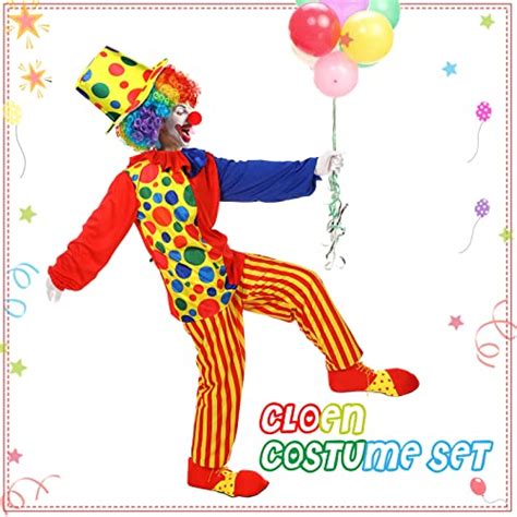 Ignite the Celebration with Funtery 6 Pcs Clown Costume Set - Jester Planet