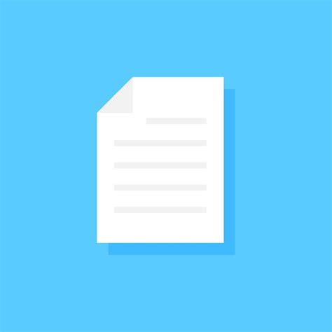 simple flat document  file icon vector  illustration