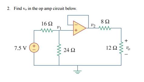 Solved Find V O In The Op Circuit Below Chegg