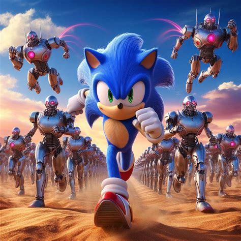 sonic  hedgehog leading  robot army  amtboyce  deviantart