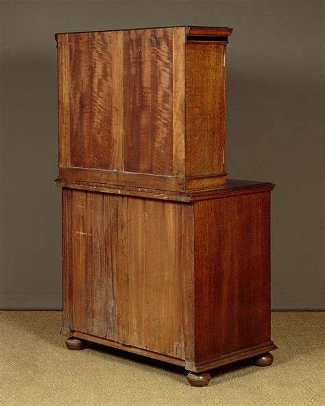 Small Oak Bookcase Chest Of Drawers C1910 Collinge Antiques