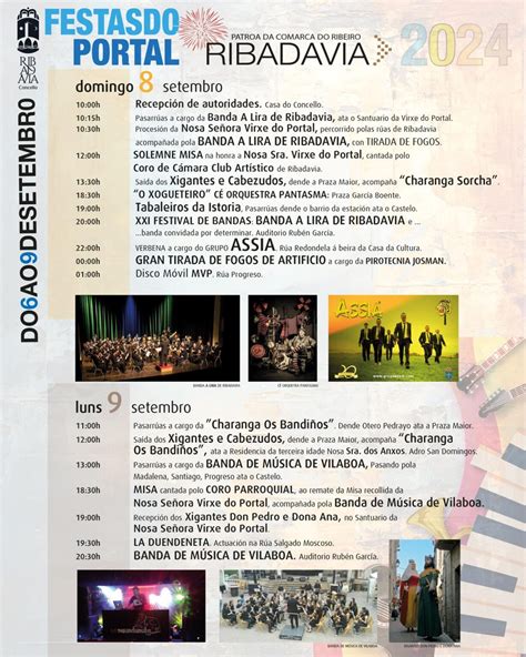 Programa De Actividades Fiestas Del Portal Turismo Ribadavia