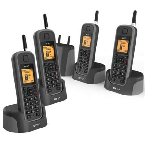 BT Elements 1K Cordless Phone With Built In Answering Machine 4 Pack