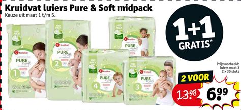 Kruidvat Luiers Pure Soft Midpack Aanbieding Bij Kruidvat