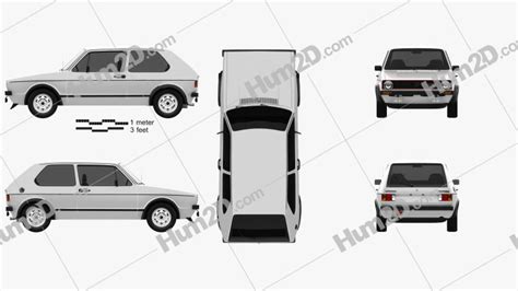 Volkswagen Golf Gti 1975 Blueprint In Png Download Veículos Clip Art