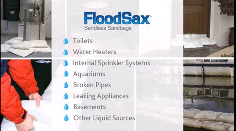 Floodsax® Absorbs All Liquids Aquasafe