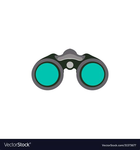 Binocular Graphic Design Template Isolated Vector Image