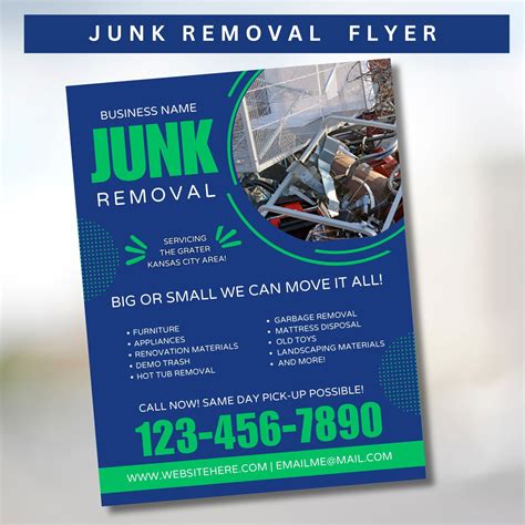 Editable Junk Removal Flyer, Junk Business Flyer, Junk Removal