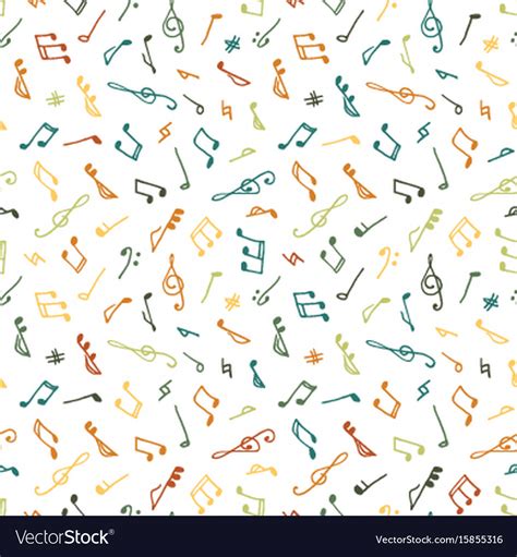 Varicolored seamless music pattern Royalty Free Vector Image