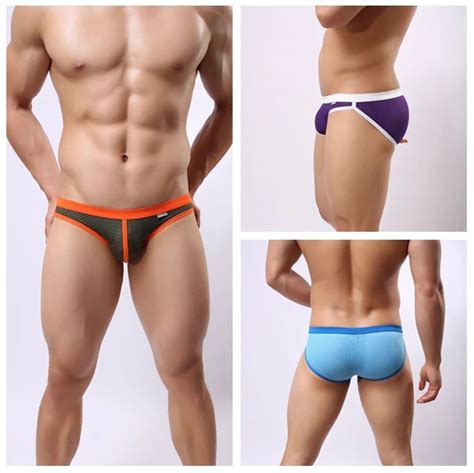 Brave Person Brand Briefs Sexy Mens Mesh Nylon Underwear Breathalbe