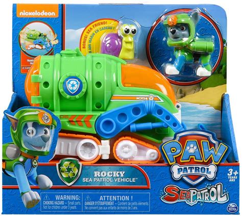 Paw Patrol Sea Patrol Rocky Vehicle Figure Sea Patrol Vehicle Spin ...