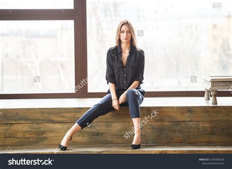 Lovely Sexy Business Blonde Girl Posing Stock Photo 1028305024 Shutterstock