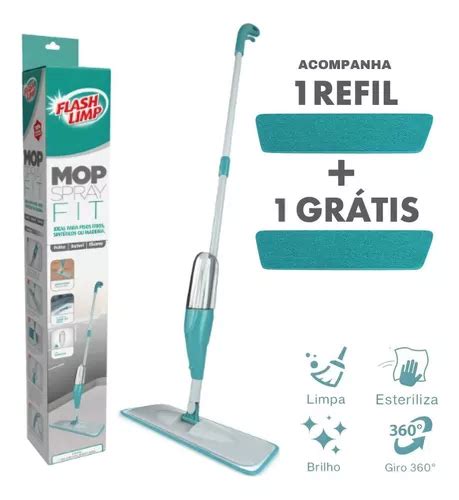 Vassoura Mop Spray Fit Flash Limp Rodo M Gico Fit Original