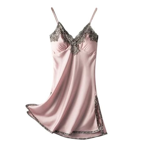 Femmes Satin Sling Jupe Robe Sexy Lingerie Home Wear Pyjama Chemise De Nuit N34194Pc Nouvelles