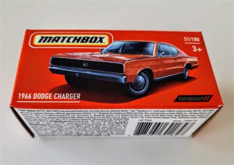 Matchbox 2022 Power Grabs Mbx Showroom 51 Of 100 1966 Dodge Charger Orange Hft89 At Jtc