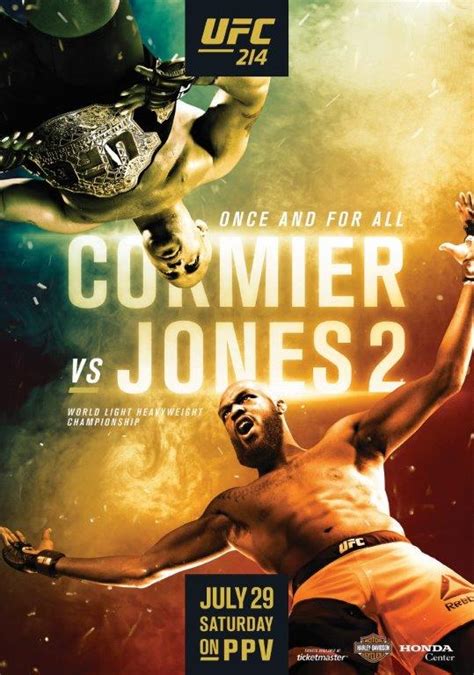 Ufc 214 Daniel Cormier Vs Jon Jones 2 Poster