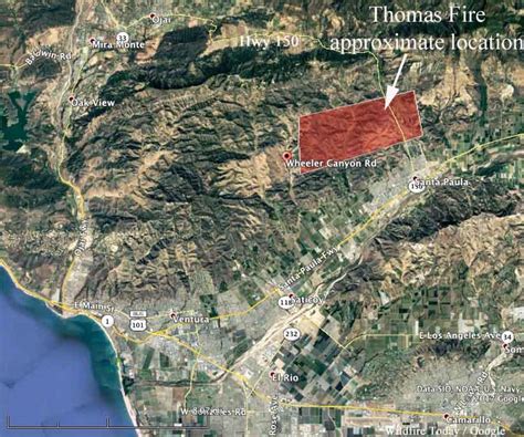 Thomas Fire Causes Evacuations Near Santa Paula California Wildfire