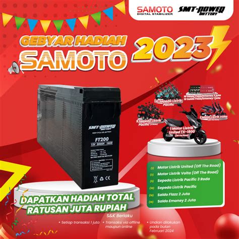 Jual Ft200 Samoto Front Terminal Battery 12v 200ah Baterai Solar Panel Smt Kota Yogyakarta