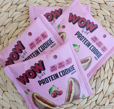 Протеиновое печенье WOWBAR с начинкой со вкусом «Вишня» - «Протеиновое ...