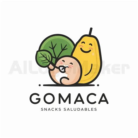 LOGO Design For GOMACA Snacks Saludables Minimalistic Representation Of